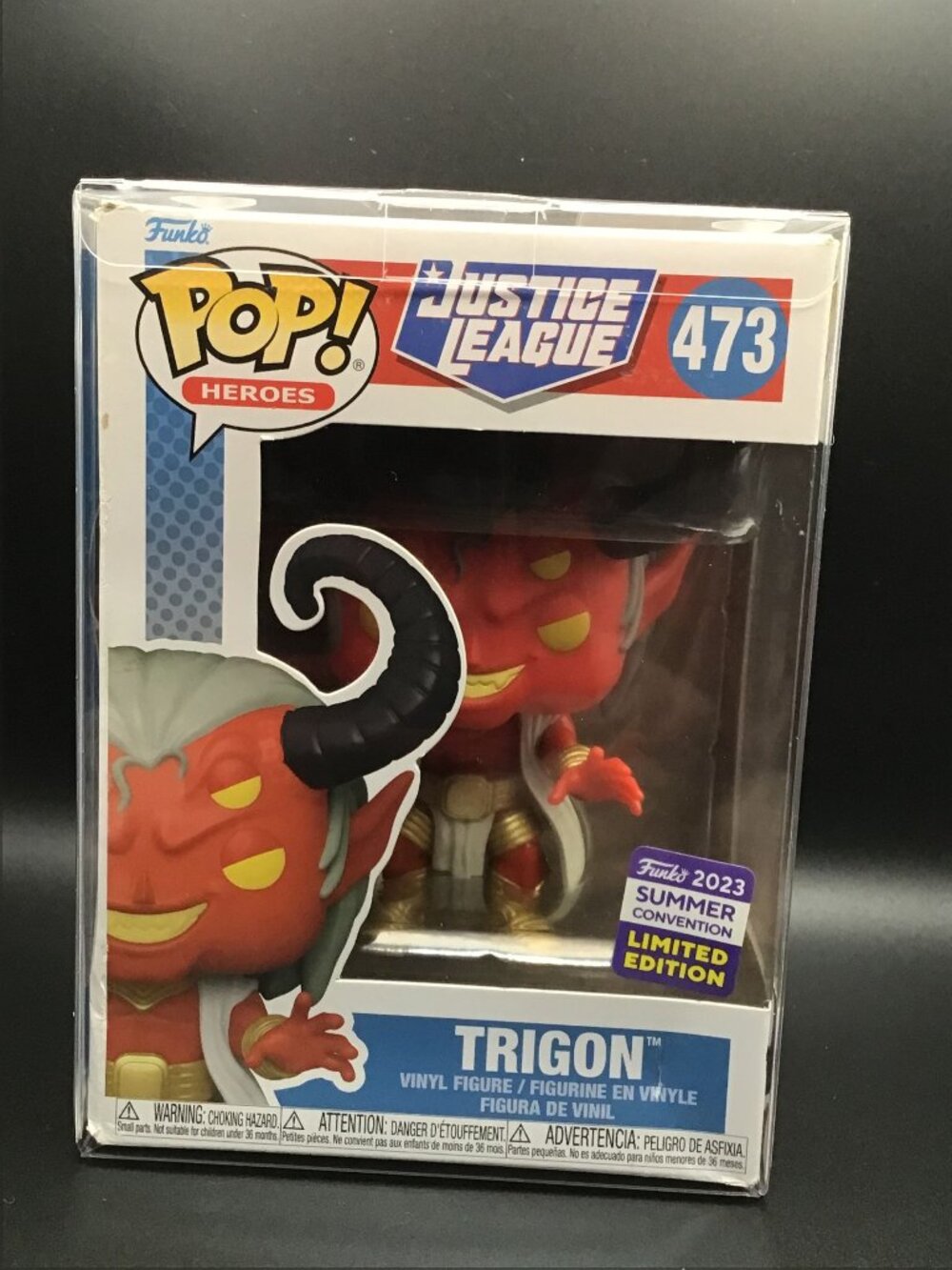 Funko Pop Vinyl DC Comics Trigon #473 SDCC Funko Web Exclusive w/Pop Protector